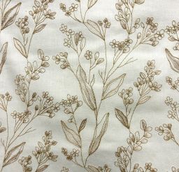 Elory Natural Embroidered Fabric