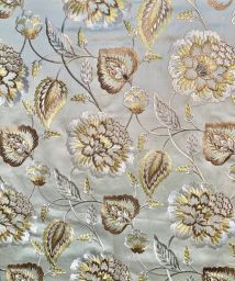 Lydia Coin Embroidered Fabric Per Yard