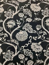 Marissa Black Embroidered Fabric Per Yard