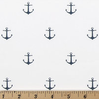 Mini Anchor White/Navy Fabric