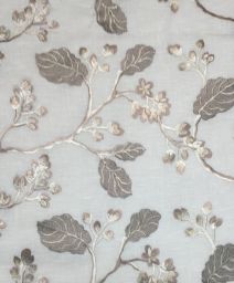 Sabra Natural Embroidered Fabric Per Yard