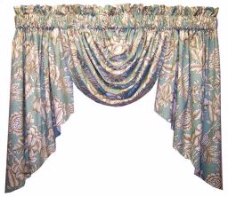 Gathered Swag and Jabot Drapery Set