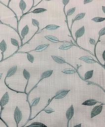 Capri Cloud Blue Embroidered Fabric Per Yard