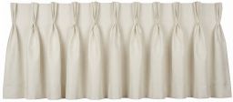 Pinch pleated valance