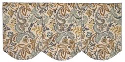 Board Mounted Scalloped Box Pleat Valance