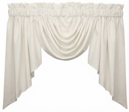 Gathered Swag and Jabot Drapery Set