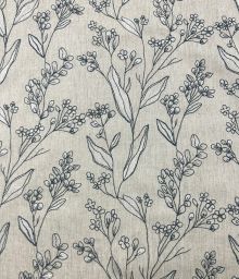 Elory Charcoal Fabric Per Yard