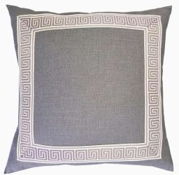 Greek Key Trim Pillow