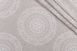 Mandala Linen Embroidery Fabric