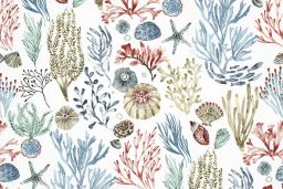 Montauk Coral Fabric Per Yard