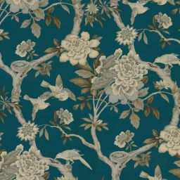 Mudan Prussian Fabric