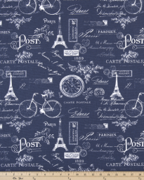 Paris (France) Indigo Fabric Per Yard