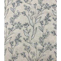 Elory Charcoal Embroidered Fabric