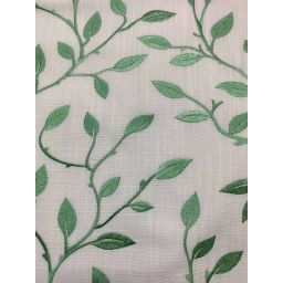 Capri Shale Green Embroidered Fabric Per Yard