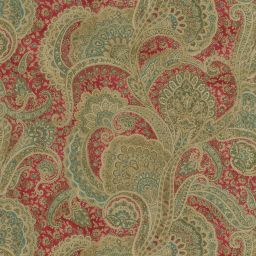 Sultan's Paisley Cerise Fabric